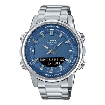 Turquoise Dial Men's Dual Display Watch – Waterproof, KSA