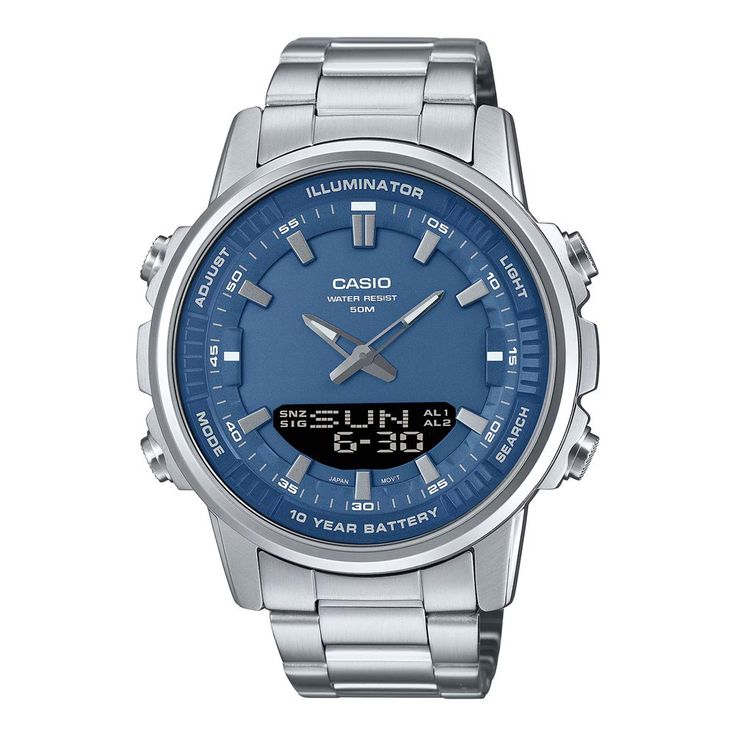Turquoise Dial Men's Dual Display Watch – Waterproof, KSA