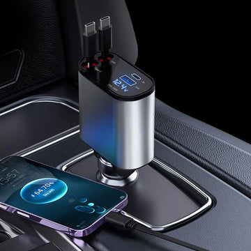 🎁Last Day Promotion Save 65%, 4-in-1 Retractable Car Charger For Android and iPhone 📱